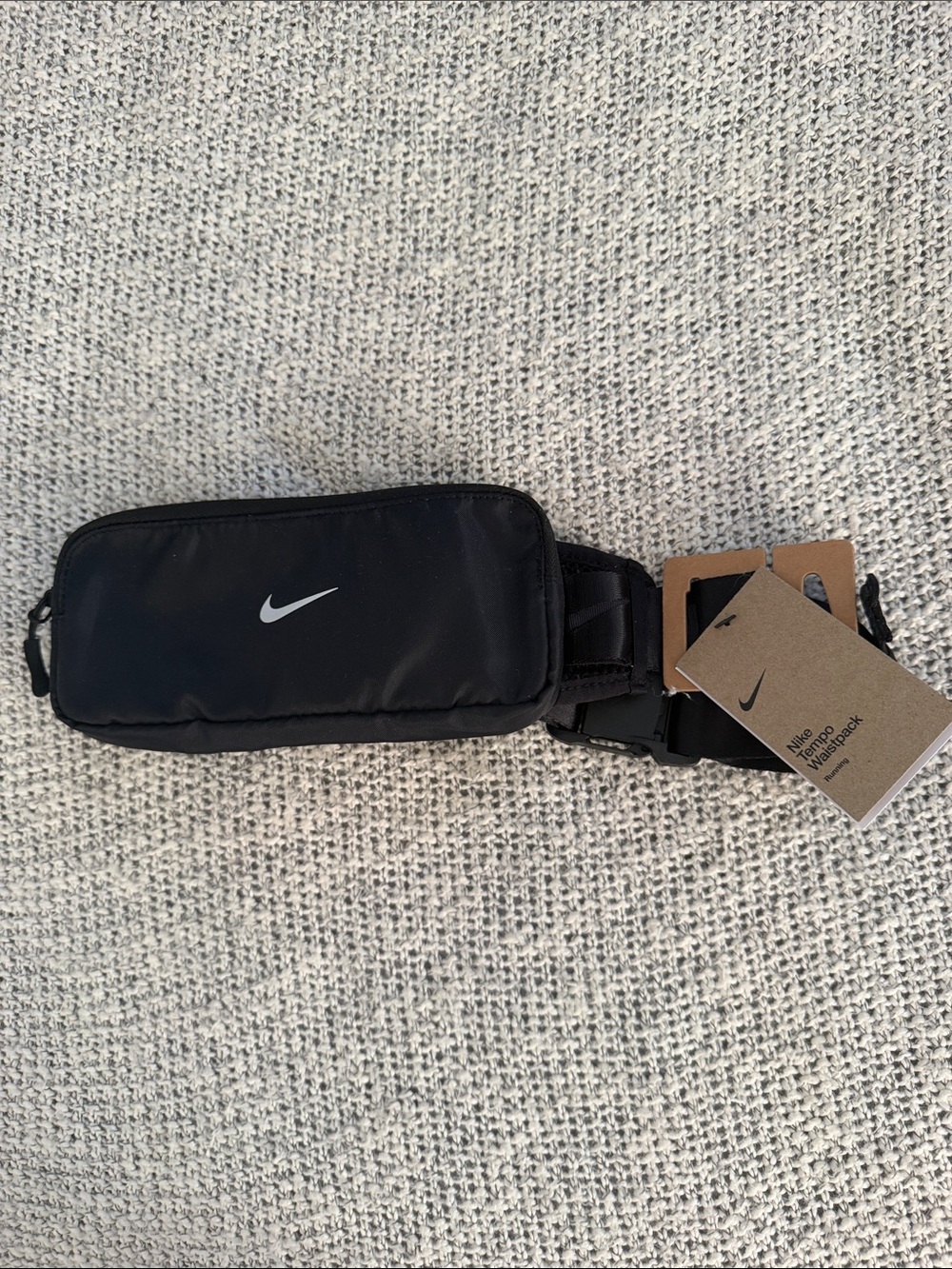 Nike Black Compact Waist Pack with Swoosh
